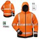 Warnschutz-Winter Softshell Jacke mit Kapuze  Gr. XL im Onlineshop f�r Warnschutzbekleidung
